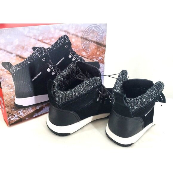 Weatherproof 9 Boots Ruby Outdoor Suede Leather Chunky Winter Lug Snow Shoes - Picture 9 of 14